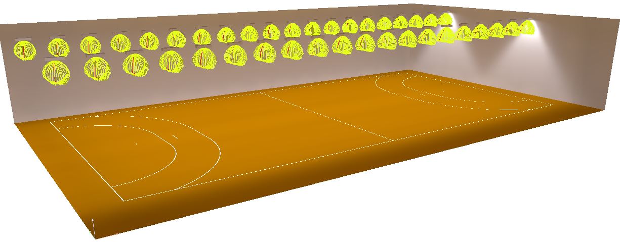Handball simulation d'éclairage