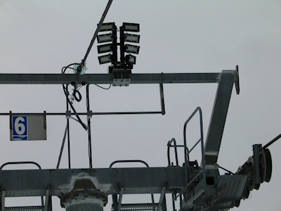 Eclairage LED station de ski